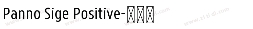 Panno Sige Positive字体转换